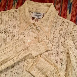 🌹🖤AMAZING Vintage Lace Long Sleeve Blouse🖤🌹